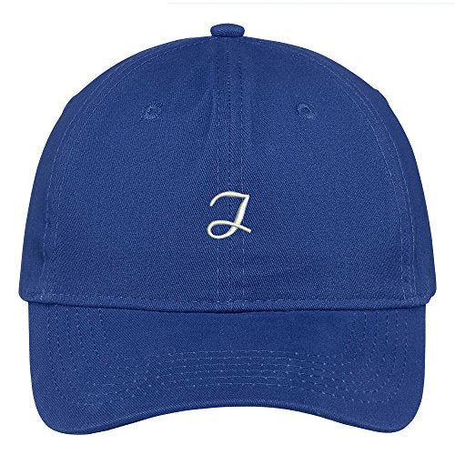 Trendy Apparel Shop Letter I Small Script Font Embroidered Adjustable Cotton Cap