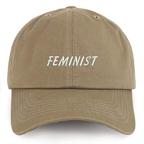 Trendy Apparel Shop XXL Feminist Embroidered Unstructured Cotton Cap