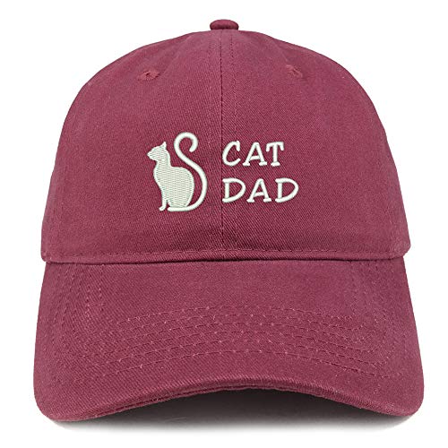 Trendy Apparel Shop Cat Dad Embroidered Unstructured Cotton Dad Hat