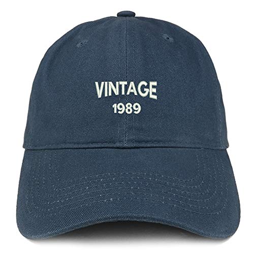 Trendy Apparel Shop Small Vintage 1989 Embroidered 32nd Birthday Adjustable Cotton Cap