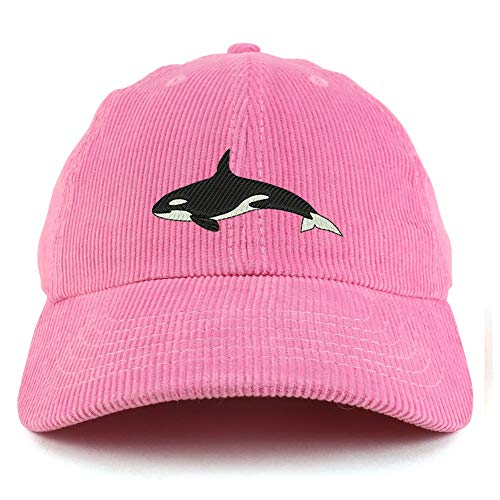 Trendy Apparel Shop Orca Killer Whale Cotton Corduroy Unstructured Baseball Cap