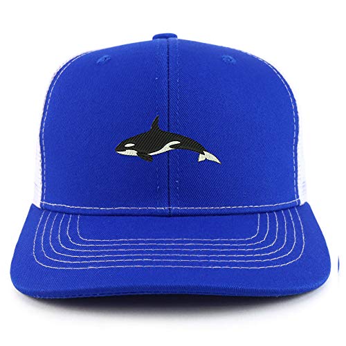 Trendy Apparel Shop Orca Killer Whale Two Tone Mesh Back Trucker Baseball Cap