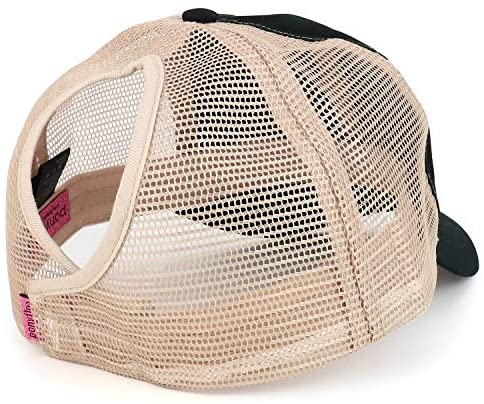 Trendy Apparel Shop Kid's Youth Unstructured Mesh Back Ponytail Baseball Cap