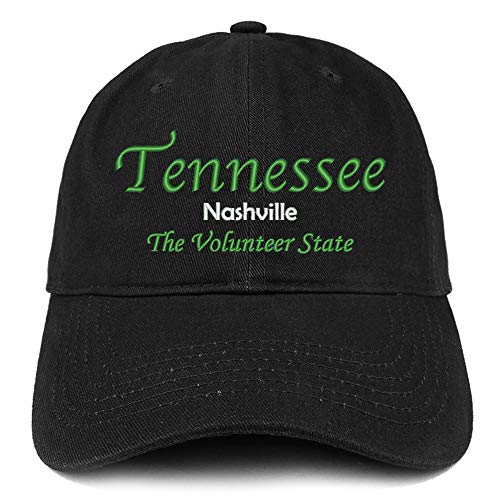 Trendy Apparel Shop Tennessee Nashville Embroidered Soft Crown 100% Brushed Cotton Cap