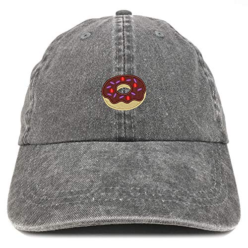 Trendy Apparel Shop Donut Embroidered Washed Cotton Adjustable Cap