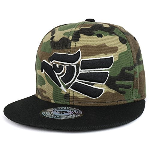 Trendy Apparel Shop Hecho En Mexico Eagle 3D Embroidered Fitted Flatbill Snapback Cap