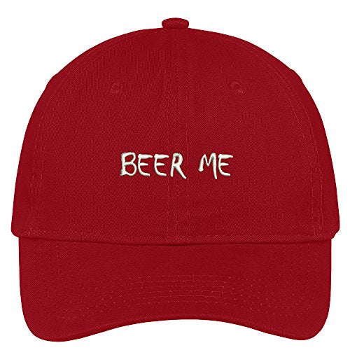 Trendy Apparel Shop Beer Me Embroidered Soft Crown 100% Brushed Cotton Cap