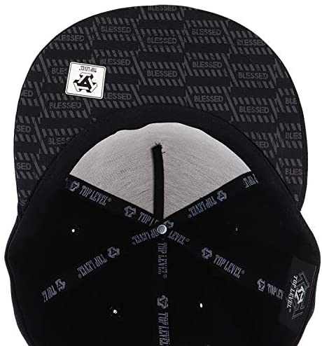 Trendy Apparel Shop 3D Rubber Blessed 5 Panel Flatbill Cotton Snapback Hat