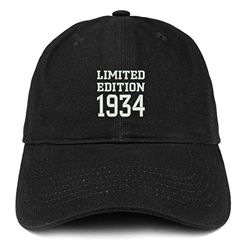 Trendy Apparel Shop Limited Edition 1934 Embroidered Birthday Gift Brushed Cotton Cap