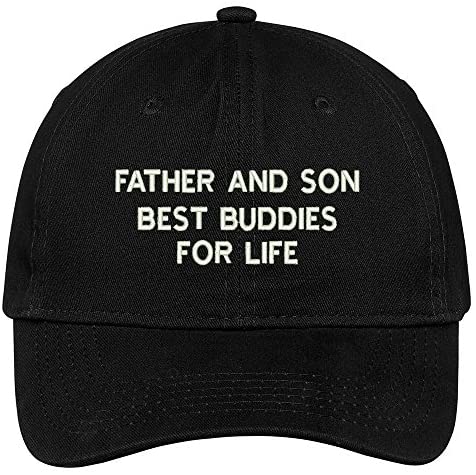 Trendy Apparel Shop Father and Son Best Buddies Embroidered Low Profile Adjustable Cap Dad Hat