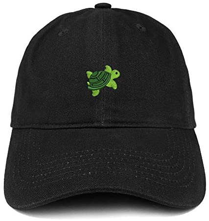 Trendy Apparel Shop Turtle Tiny Quality Embroidered Low Profile Brushed Cotton Dad Hat Cap