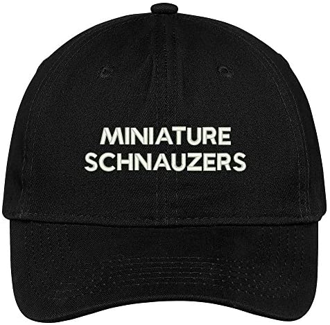Trendy Apparel Shop Miniature Schnauzers Dog Breed Embroidered Dad Hat Adjustable Cotton Baseball Cap