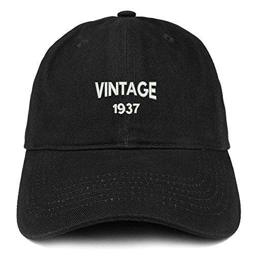 Trendy Apparel Shop Small Vintage 1937 Embroidered 84th Birthday Adjustable Cotton Cap