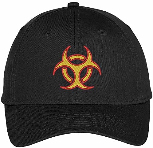 Trendy Apparel Shop Biohazard Symbol Embroidered Dad Hat Baseball Cap