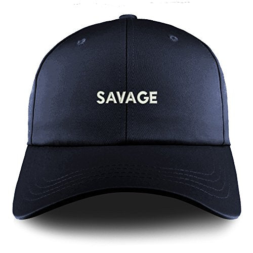 Trendy Apparel Shop Savage Embroidered Structured Satin Adjustable Cap