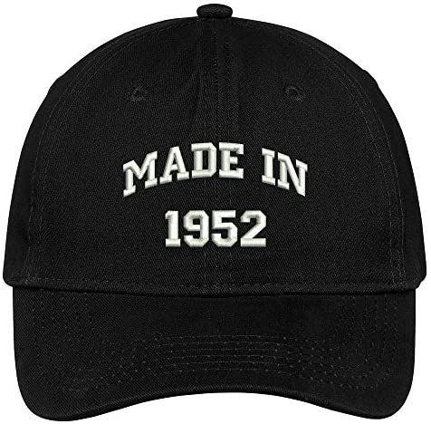 Trendy Apparel Shop Made in 1952-67th Birthday Embroidered Brushed Cotton Baseball Cap