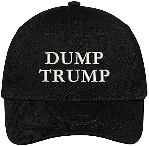 Trendy Apparel Shop Dump Trump Embroidered Brushed Cotton Dad Hat Cap