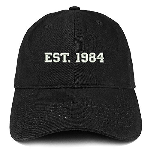 Trendy Apparel Shop EST 1984 Embroidered - 37th Birthday Gift Soft Cotton Baseball Cap