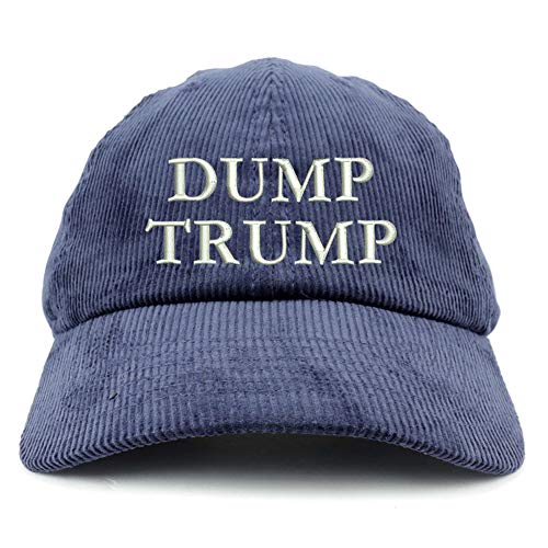 Trendy Apparel Shop Dump Trump Cotton Corduroy Unstructured Baseball Cap