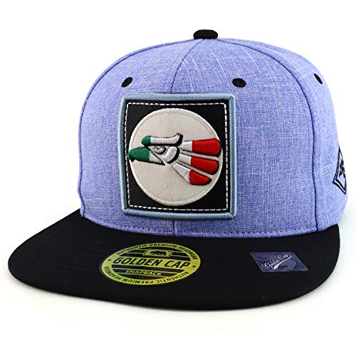Trendy Apparel Shop Mexico Eagle Patch Embroidered Two Tone Snapback Cap