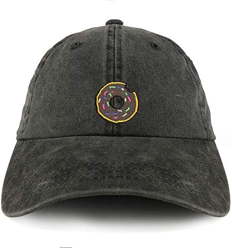 Trendy Apparel Shop Donut Patch Pigment Dyed Cotton Twill Unstructured Dad Hat