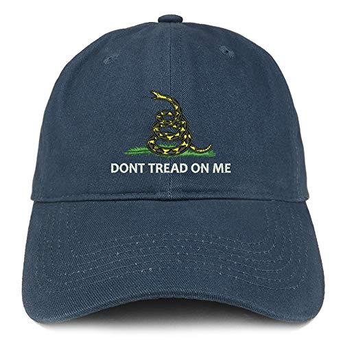 Trendy Apparel Shop Don't Tread on Me Embroidered Unstructured Cotton Dad Hat