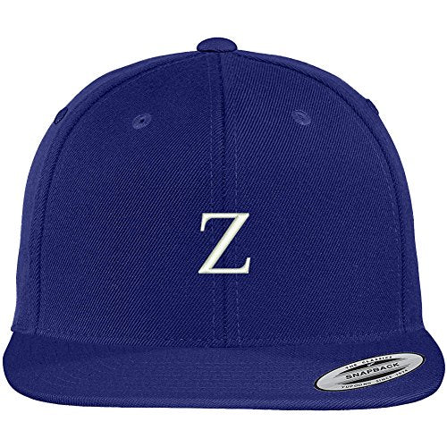 Trendy Apparel Shop Greek Zeta Embroidered Flat Bill Adjustable Snapback Cap