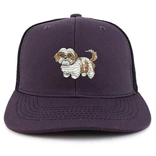 Trendy Apparel Shop Shih Tzu Two Two Tone Mesh Back Trucker Baseball Cap