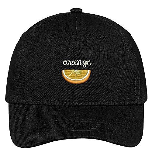 Trendy Apparel Shop Orange Half Slice Embroidered Cap Premium Cotton Dad Hat