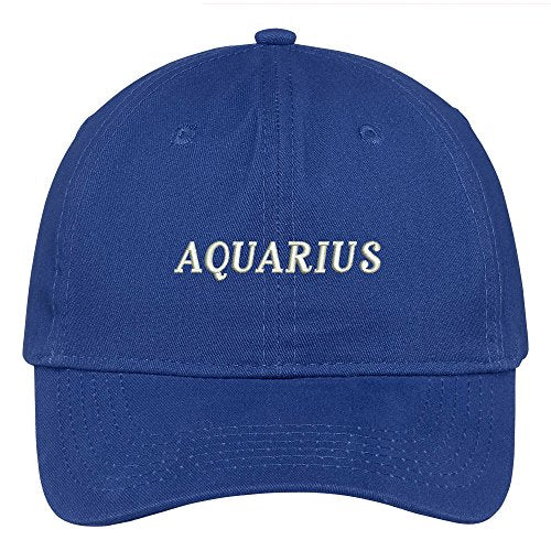 Trendy Apparel Shop Horoscopes Aquarius Embroidered Adjustable Cotton Cap