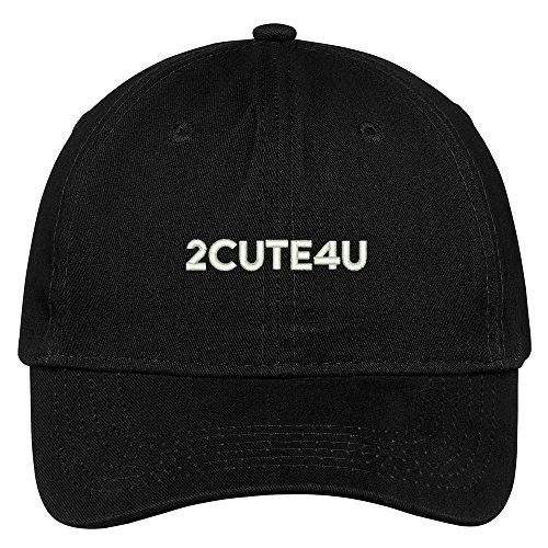 Trendy Apparel Shop 2cute4u Embroidered Low Profile Adjustable Cap Dad Hat