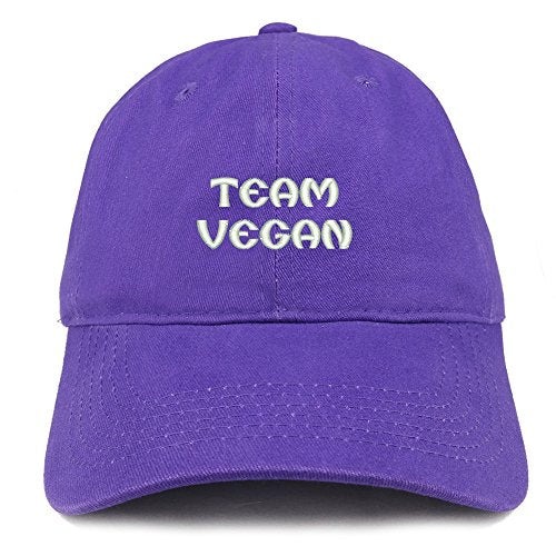 Trendy Apparel Shop Team Vegan Embroidered Low Profile Brushed Cotton Cap
