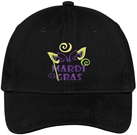 Trendy Apparel Shop Mardi Gras Embroidered Low Profile Cotton Cap Dad Hat