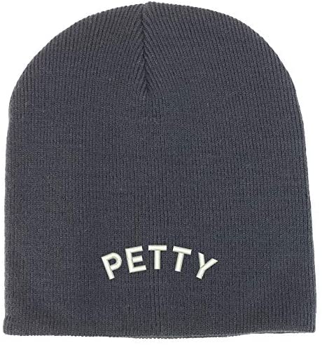 Trendy Apparel Shop Petty Embroidered Acrylic Winter Knit Skull Short Beanie