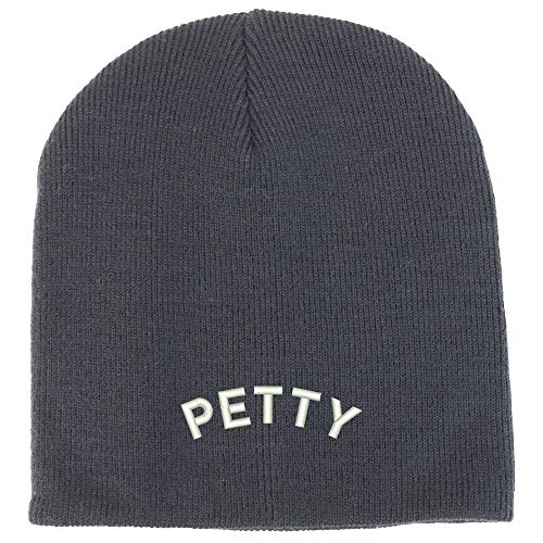 Trendy Apparel Shop Petty Embroidered Acrylic Winter Knit Skull Short Beanie