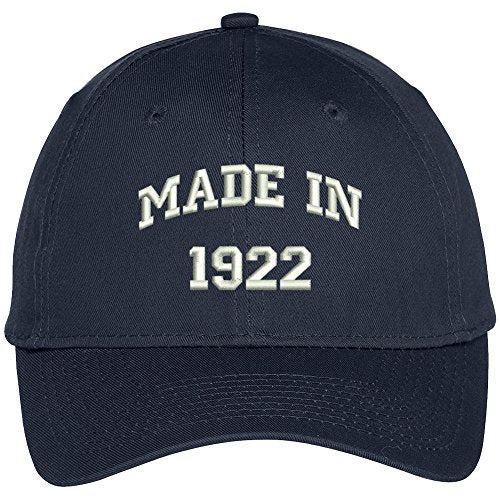 Trendy Apparel Shop Made In 1922-95th Birthday Embroidered High Profile Adjustable Baseball Cap