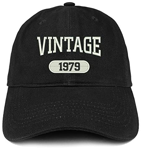 Trendy Apparel Shop Vintage 1979 Embroidered 42nd Birthday Relaxed Fitting Cotton Cap