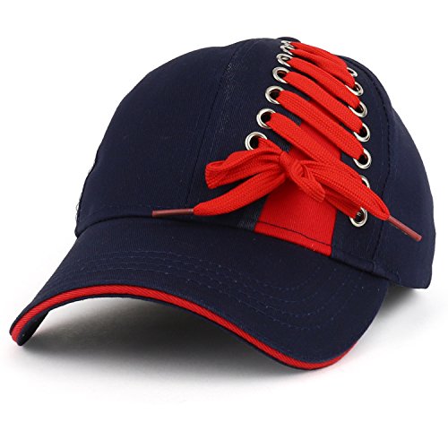 Trendy Apparel Shop Interchangeable Shoelace Ribbon Structured Baseball Cap