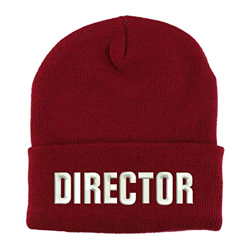 Trendy Apparel Shop Director Embroidered Winter Long Cuff Beanie