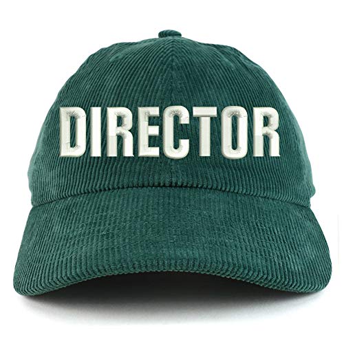 Trendy Apparel Shop Director Embroidered Corduroy Unstructured Baseball Cap