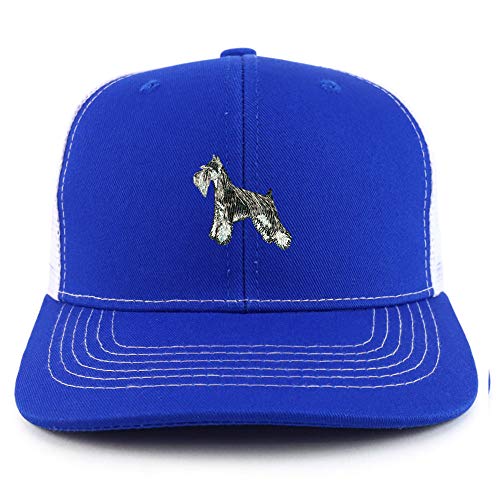 Trendy Apparel Shop Miniature Schnauzer Dog Two Tone Trucker Baseball Cap