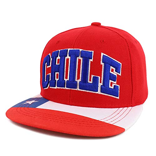 Trendy Apparel Shop Country Name 3D Embroidery Flag Print Flatbill Snapback Cap