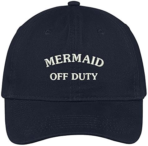 Trendy Apparel Shop Mermaid Off Duty Embroidered Soft Cotton Low Profile Dad Hat Baseball Cap