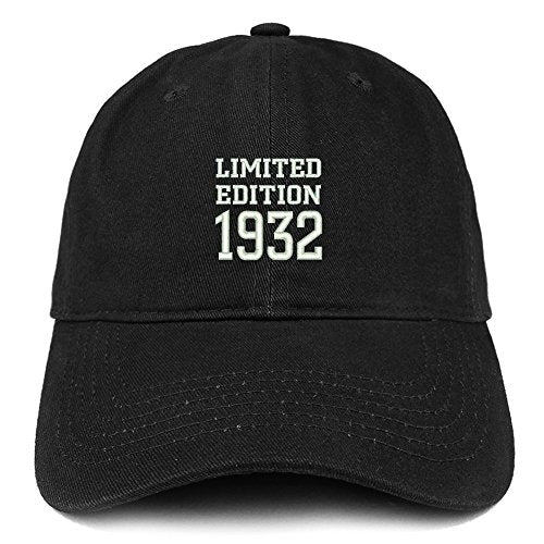 Trendy Apparel Shop Limited Edition 1932 Embroidered Birthday Gift Brushed Cotton Cap