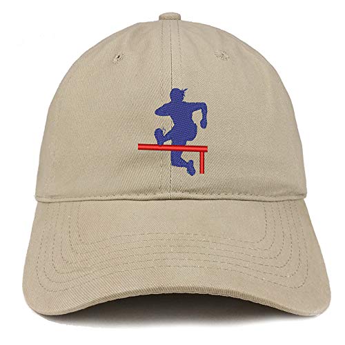 Trendy Apparel Shop Track Hurdler Embroidered Soft Crown 100% Brushed Cotton Cap