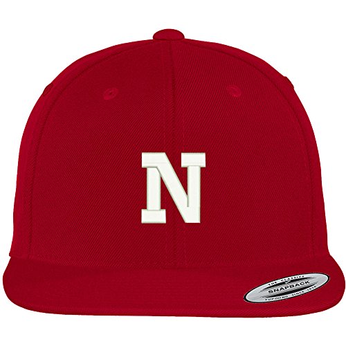 Trendy Apparel Shop Letter N Collegiate Varsity Font Initial Embroidered Baseball Cap