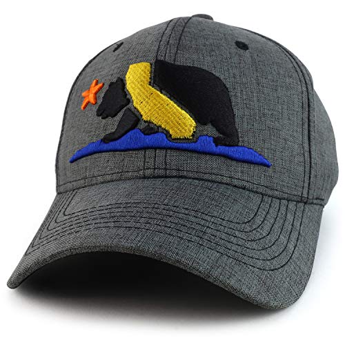 Trendy Apparel Shop California Republic State Bear 3D Embroidered Baseball Cap