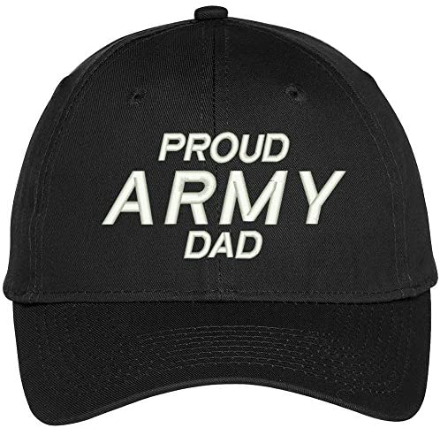 Trendy Apparel Shop Proud Army Dad Embroidered Patriotic Baseball Cap