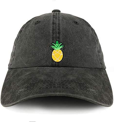 Trendy Apparel Shop Pineapple Patch Pigment Dyed Cotton Twill Unstructured Dad Hat