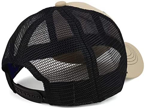 Trendy Apparel Shop High Frequency Cross Structured Trucker Mesh Cap